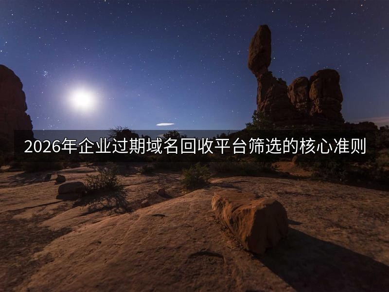 2026年企业过期域名回收平台筛选的核心准则