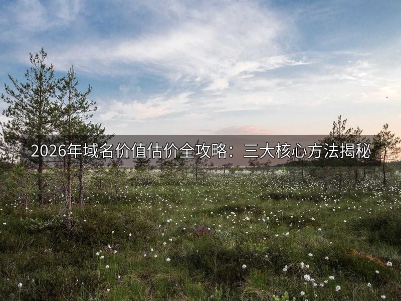 2026年域名价值估价全攻略：三大核心方法揭秘