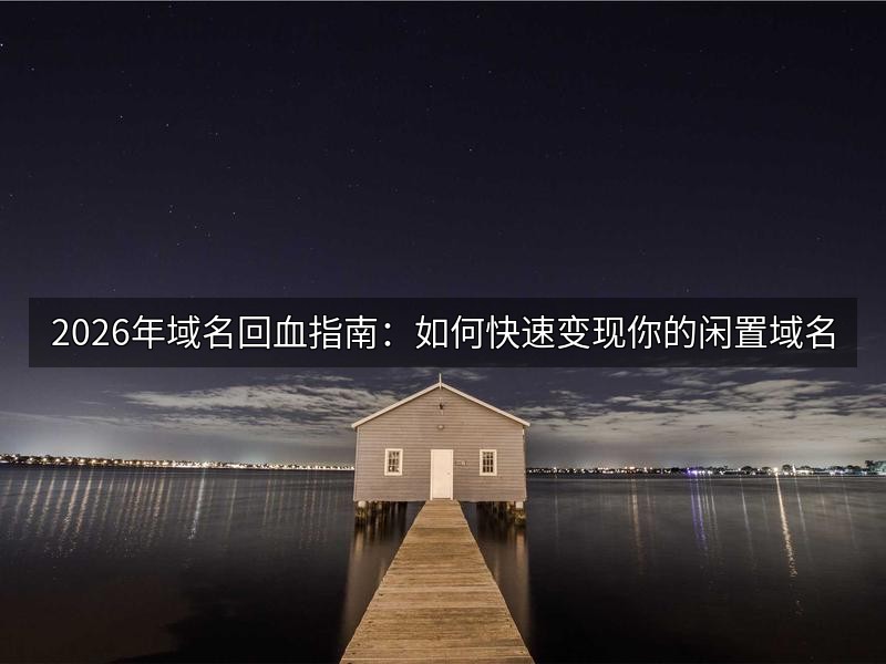 2026年域名回血指南:如何快速变现你的闲置域名