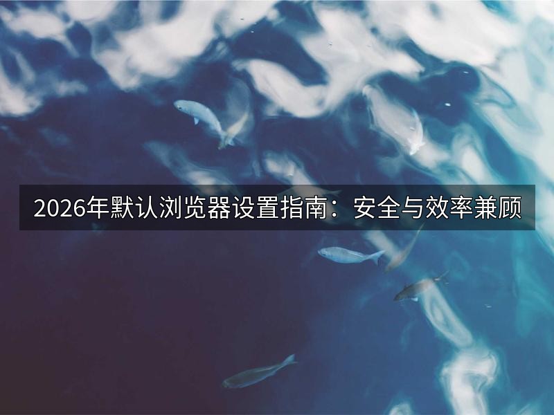 2026年默认浏览器设置指南：安全与效率兼顾