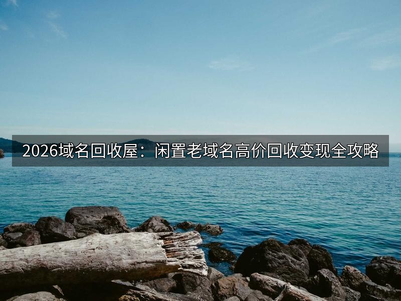2026域名回收屋:闲置老域名高价回收变现全攻略